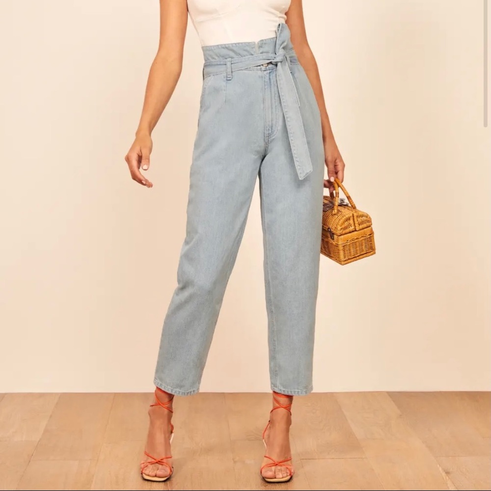 Reformation Super High Rise Cinch Jean Palawan Size; 29